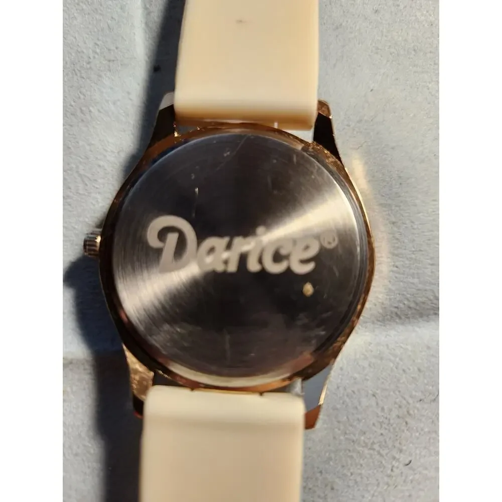 Darice Silver Crystals White Sport Ladies Stainless Includes both Working